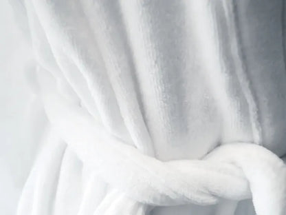 Bata Algodón Blanca Kimono