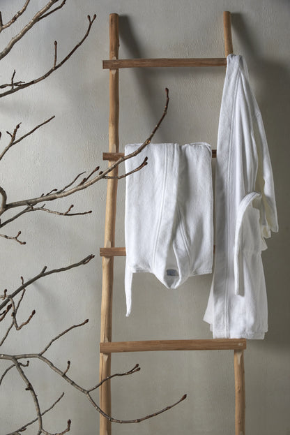 Bata Algodón Blanca Kimono